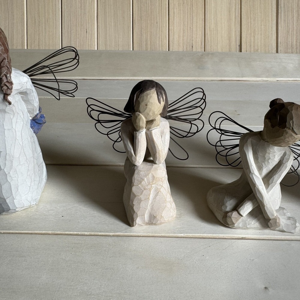 Willow Tree Collection Angel Figurines Set of 4 Praying Guardian Lantern - Picture 5 of 11